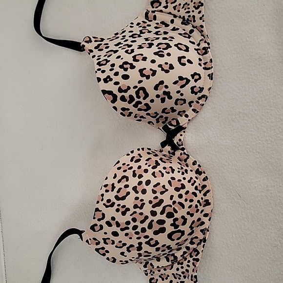 Victoria's Secret Tan Brown Black Animal Print Demi Underwire Bra, 34B - Picture 3 of 10